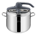 Control Lagostina Irradial Lagoeasy'UP Autocuiseur 7 L en Acier Inoxydable 18/10   22 cm Casserole Induction et a Gaz Couvercle a Ouverture Facile Fond Irradial Plus Triple Couche