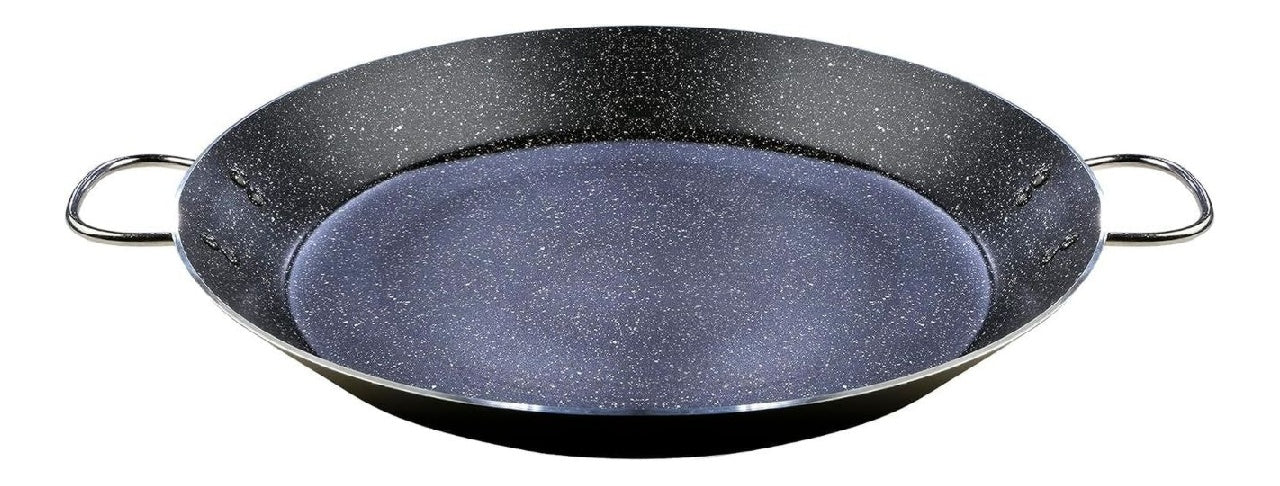 WECOOK Granite poele a paella induction 46 cm 12 Portions Aluminium Presse Antiadhesif Ecologique sans PFOA Epaisseur de 3 mm adaptee a Toutes les Cuisines Vitroceramique Gaz LaveVaisselle