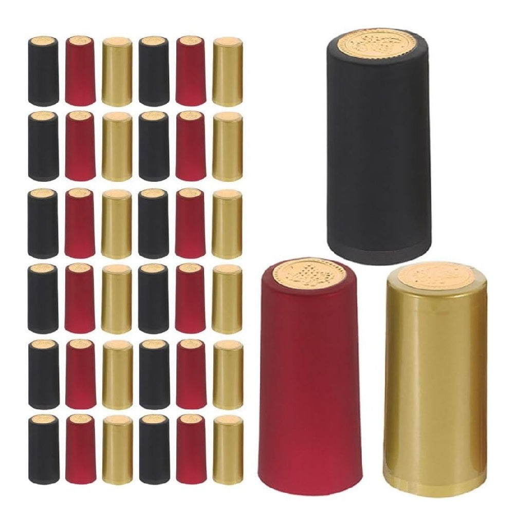 Thermoretractables Capsules Alipis destine a Bouteilles De Vin Film Retractable pour Bouchon Scellants Etanches destine a Emballage Cadeau Et Stockage A Domicile 180 Pieces