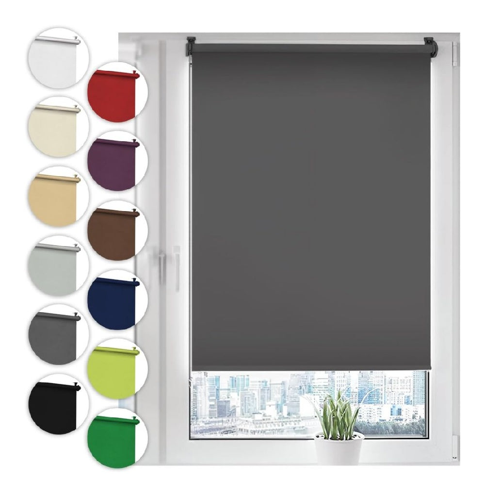 occultant Store Sonello Klemmfix sans percage 70cm x 130cm Gris Store Enrouleur Opaque destine a fenetres et Portes Fixation possedant ou sans percage Kit du Montage Inclus Protection Solaire