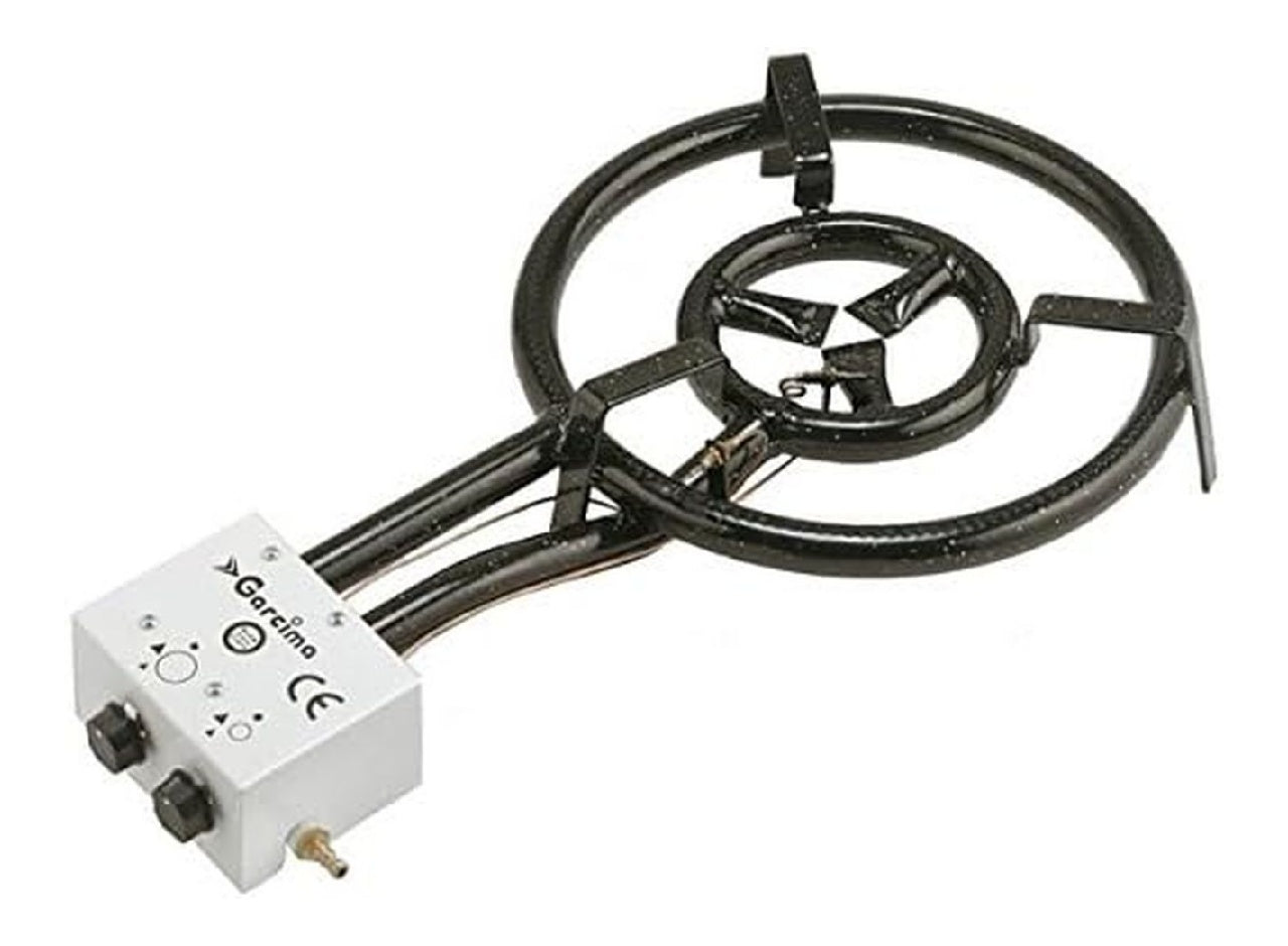 gaz Garcima Butane/Propane/Naturel Bague avec Sortie du cote Noir 40 cm
