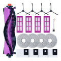 Kit d'accessoires pour Eureka J15 Pro Ultra / J15 Ultra Aspirateur Robot 1 Brosse Rouleau Principale 4 Filtres HEPA 4 Lingettes 4 Brosses Laterales 4 Sacs a Poussiere 1 Brosse du nettoyage