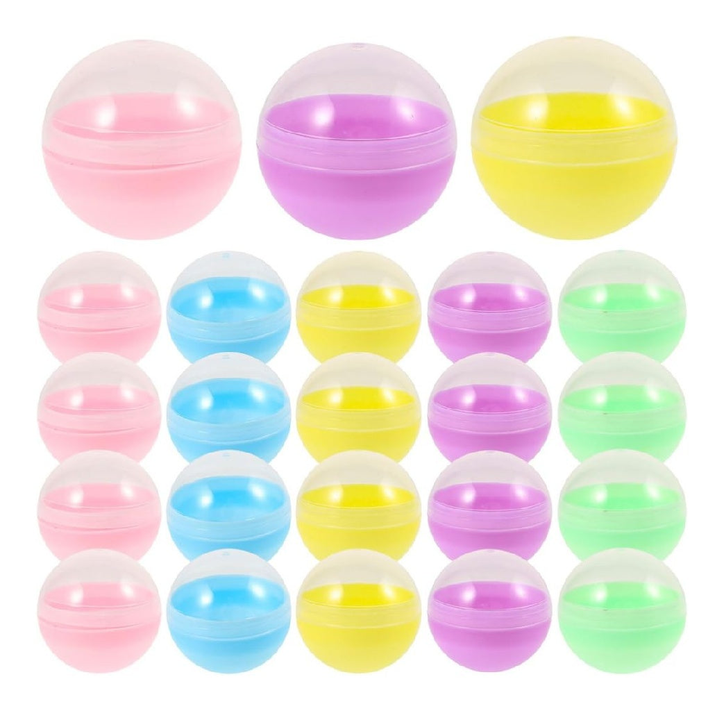 de ABOOFAN Lot 50 capsules a remplir En plastique Pour distributeur automatique Boules torsadees 5 cm